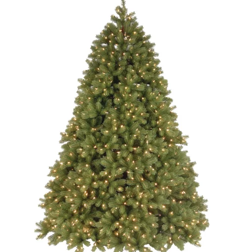 Pre-Lit 'Feel Real' Artificial Full Downswept Christmas Tree, Green, Douglas Fir, Dual Color Led Lights, Includes Stand And Powerconnect, 7.5 Feet^National Tree Company Clearance