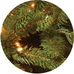 Hot National Tree Company Pre-Lit 'Feel Real' Artificial Slim Christmas Tree, Grande Fir, Green, White Lights, Includes Stand, 7.5 Feet