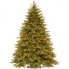 Sale National Tree Company Pre-Lit 'Feel Real' Artificial Full Christmas Tree, Green, Nordic Spruce, White Lights, Includes Stand, 6.5 Feet
