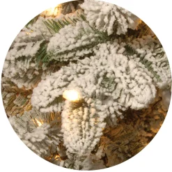 Clearance National Tree Company Pre-Lit 'Feel Real' Artificial Christmas Tree, Everest Fir, Green, White Lights, Includes Stand, 7.5 Feet