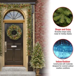 Sale National Tree Company Pre-Lit Frosted Berry Assortment