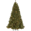 Pre-Lit 7.5Ft Artificial Full Christmas Tree, Green, North Valley Spruce, Dual Color Led Lights^National Tree Company Sale