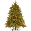 Pre-Lit Small Artificial Christmas Tree, Green, Jersey Fraser Fir, 'Feel Real', White Lights, Includes Stand, 4.5 Feet^National Tree Company Flash Sale