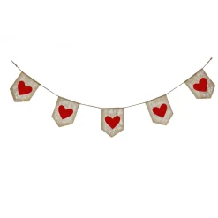 Discount National Tree Company Red Hearts Jute Garland, Valentine'S Day Collection, 6 Feet