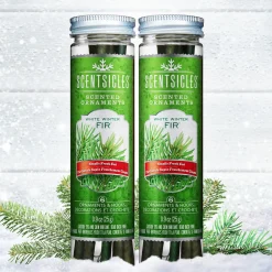 Fashion National Tree Company Scented Ornaments, 2 Pack- 6Ct Bottle, White Winter Fir, Fragrance-Infused Paper Sticks