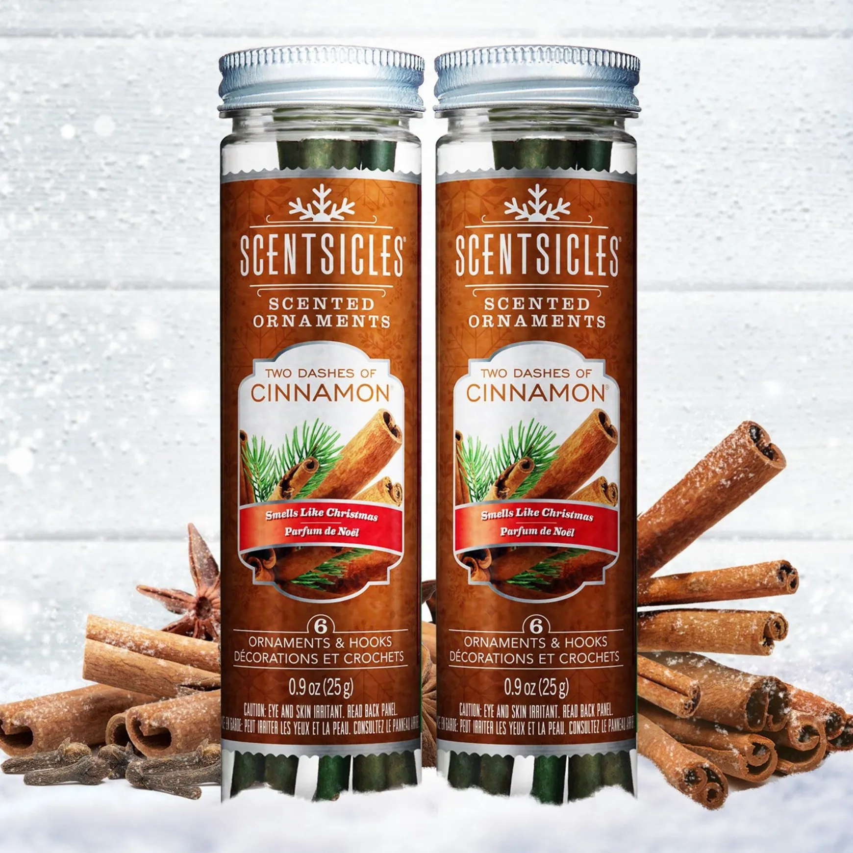 Shop National Tree Company Scented Ornaments, 2-Pack- 6Ct Bottle, 2 Dashes Of Cinnamon, Fragrance-Infused Paper Sticks
