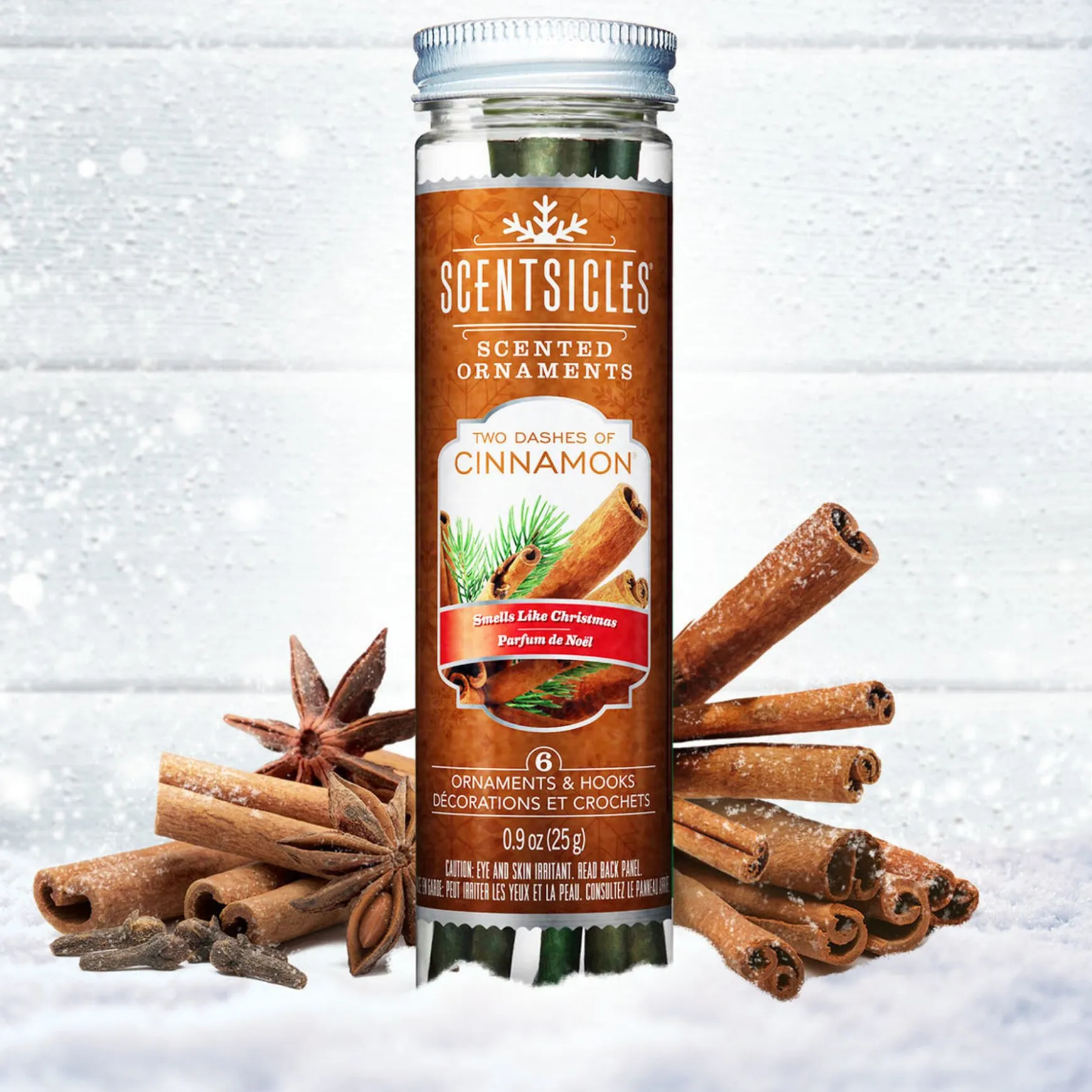 Shop National Tree Company Scented Ornaments, 2-Pack- 6Ct Bottle, 2 Dashes Of Cinnamon, Fragrance-Infused Paper Sticks