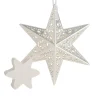 Store National Tree Company Scentsicles Decorative Ornament, Metal White Star, White Winter Fir With Refill