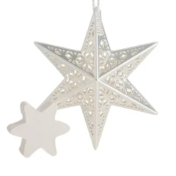 Store National Tree Company Scentsicles Decorative Ornament, Metal White Star, White Winter Fir With Refill