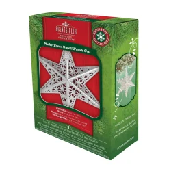 Store National Tree Company Scentsicles Decorative Ornament, Metal White Star, White Winter Fir With Refill