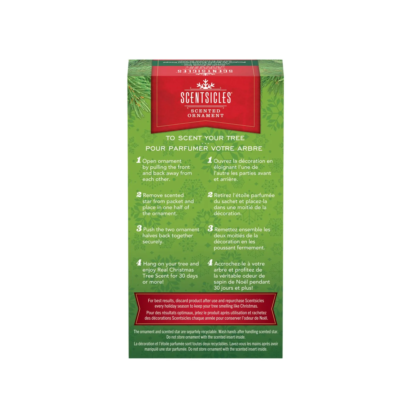 Sale National Tree Company Scentsicles, Scented Star Ornament, White Winter Fir, 2-Pack