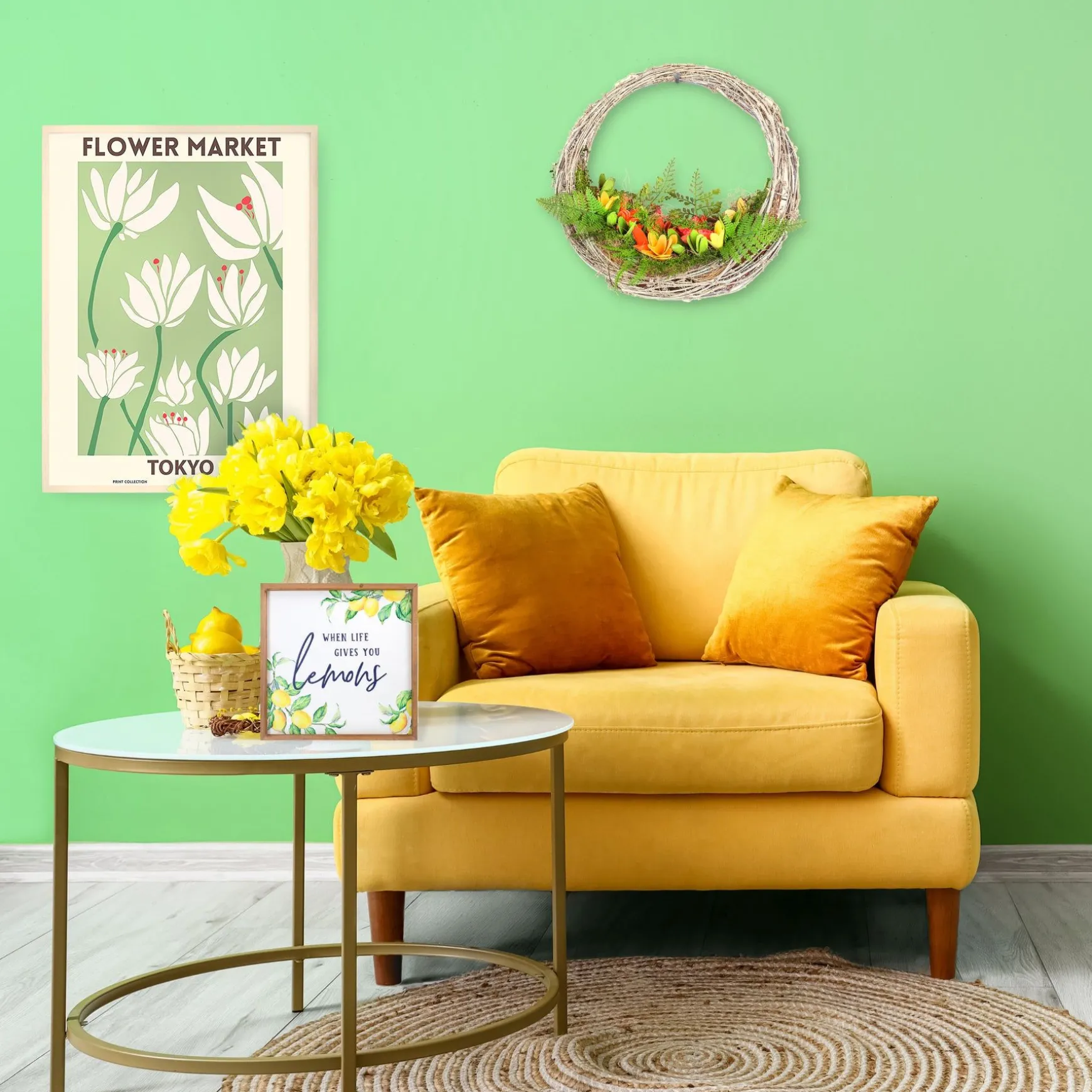 Clearance National Tree Company Spring 15" Multicolor Floral Hammock Wreath