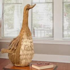 New National Tree Company Spring Goose Table Decoration, Brown, Spring Collection, 26 Inches