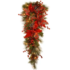 Fashion National Tree Company Tartan Plaid Teardrop