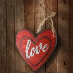 Outlet National Tree Company Valentine Wooden Heart Hanging Decoration, Valentine'S Day Collection, 14 Inches