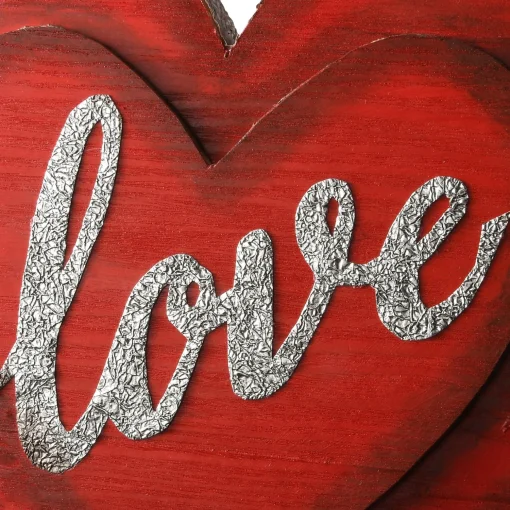 Outlet National Tree Company Valentine Wooden Heart Hanging Decoration, Valentine'S Day Collection, 14 Inches
