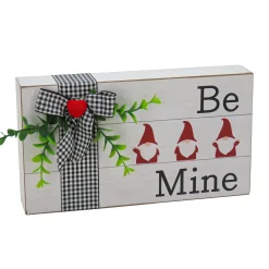 Online National Tree Company Valentine'S 'Be Mine' Tabletop Decoration, White, Valentine'S Day Collection, 9 Inches