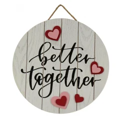 Best Sale National Tree Company Valentine'S 'Better Together' Hanging Wall Decoration, White, Valentine'S Day Collection, 12 Inches