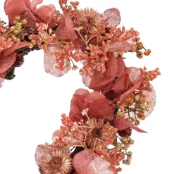 Online National Tree Company Valentine'S Floral Heart Wreath, Decorated With Flower Blooms, Seed Pods, Berry Clusters, Valentine'S Day Collection, 16 Inches