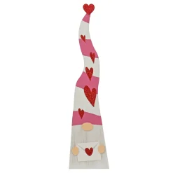 Fashion National Tree Company Valentine'S Gnomes Porch Decoration, Pink, Valentine'S Day Collection, 43 Inches