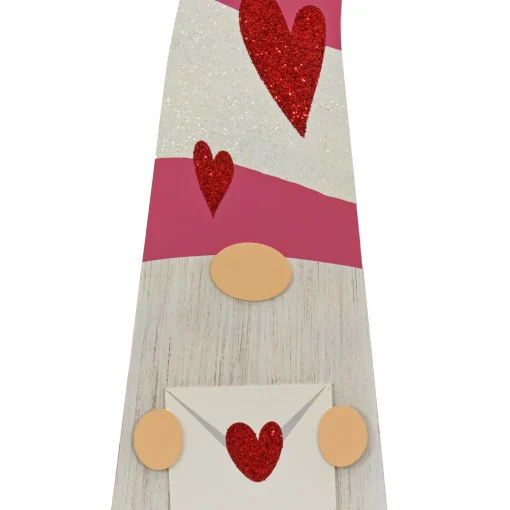 Fashion National Tree Company Valentine'S Gnomes Porch Decoration, Pink, Valentine'S Day Collection, 43 Inches