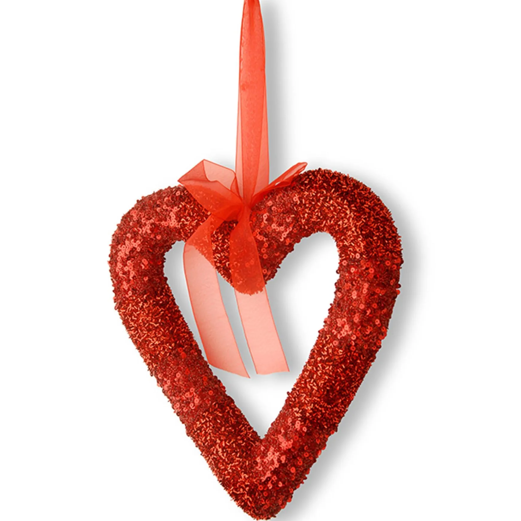 New National Tree Company Valentine'S Heart Hanging Decoration, Red, Decorated With Red Sequins, Valentine'S Day Collection, 11 Inches