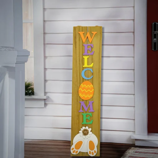 Shop National Tree Company Welcome Easter Sign Porch Decoration, Easter Collection, 43 Inches