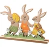 Clearance National Tree Company Wooden Rabbit Trio Table Decoration, Easter Collection, 9 Inches