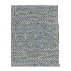 Discount National Tree Company 5X7 Hand Woven Outdoor Rug, Cloud Blue