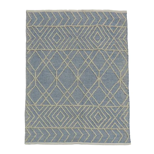 Fashion National Tree Company 4X6 Hand Woven Outdoor Rug, Cloud Blue