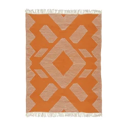 Cheap National Tree Company 4X6 Hand Woven Outdoor Rug, Papaya