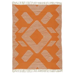 Outlet National Tree Company 5X7 Hand Woven Outdoor Rug, Papaya