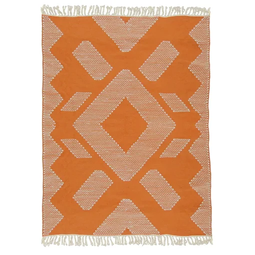 Outlet National Tree Company 5X7 Hand Woven Outdoor Rug, Papaya