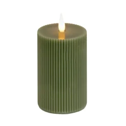 Store National Tree Company 4X10 Hgtv Home Collection Flameless Georgetown Pillar Candle, Dk Green