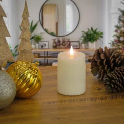 Fashion National Tree Company 3X5 Hgtv Home Collection Flameless Georgetown Pillar Candle, Ivory