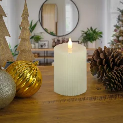 Cheap National Tree Company 4X8 Hgtv Home Collection Flameless Georgetown Pillar Candle, Ivory