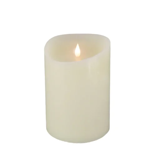 New National Tree Company 5X7 Hgtv Home Collection Flameless Heritage Pillar Candle, Ivory