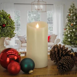Sale National Tree Company 4X8 Hgtv Home Collection Flameless Heritage Pillar Candle, Ivory