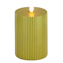 Best National Tree Company 5X11 Hgtv Home Collection Flameless Georgetown Pillar Candle, Gold
