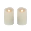 New National Tree Company 2X5 Hgtv Home Collection Flameless Heritage Pillar Candle Pair, Ivory