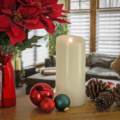 Discount National Tree Company 5X11 Hgtv Home Collection Flameless Heritage Pillar Candle, Ivory