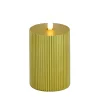 New National Tree Company 3X7 Hgtv Home Collection Flameless Georgetown Pillar Candle, Gold