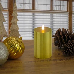 Discount National Tree Company 3X9 Hgtv Home Collection Flameless Georgetown Pillar Candle, Gold