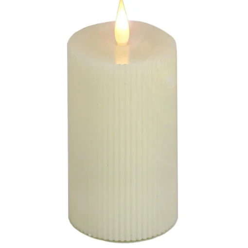 Best National Tree Company 5X11 Hgtv Home Collection Flameless Georgetown Pillar Candle, Ivory
