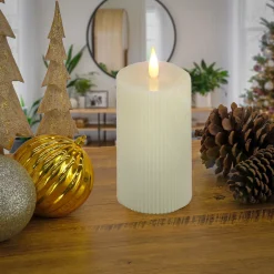 Best National Tree Company 5X11 Hgtv Home Collection Flameless Georgetown Pillar Candle, Ivory